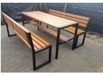 F121 záhradný set (stôl + 2 lavičky) v dĺžke 150 (158) cm