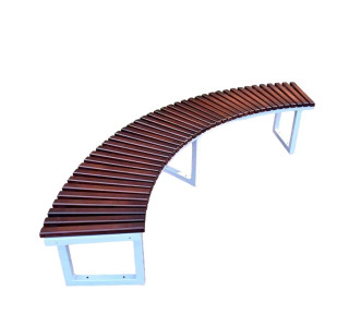 Štvrťkruhová parková lavička F2230-240